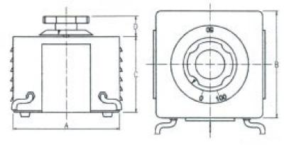 Disegno tecnico - Variatore monofase da tavolo o retroquadro protetti - 2200-3300-4400-7000 VA
